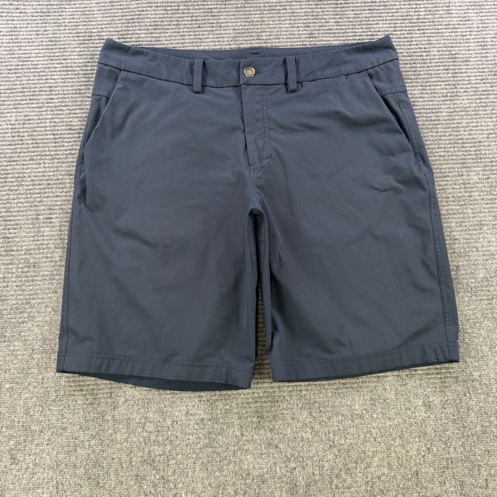 Lululemon The Works Short 10" Inseam Mens 36 Navy Blue Chino Golf Athleisure